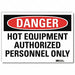 Danger Sign 5 in x 7 in Rflct Sheeting