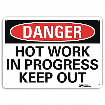 Danger Sign 10 in x 14 in Plastic