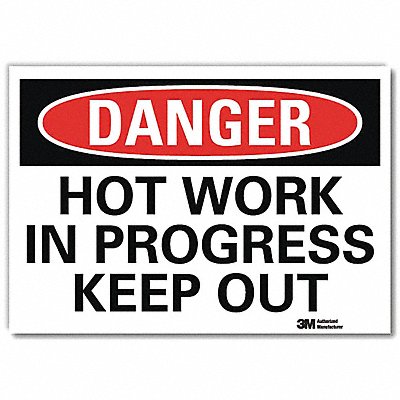 Danger Sign 10 in x 14 in Rflct Sheeting