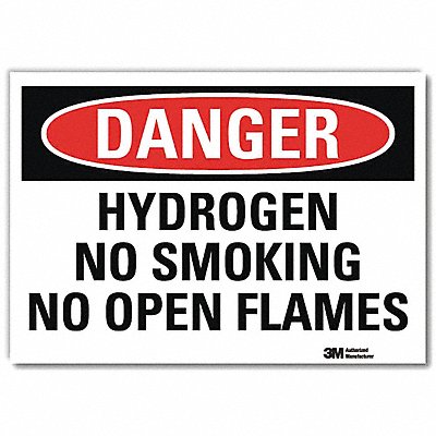 Danger Sign 5 in x 7 in Rflct Sheeting