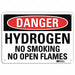 Danger No Smoking Sign 7 in x 10 in Alum
