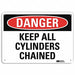 Danger Sign 7 in x 10 in Plastic