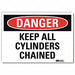Danger Sign 10 in x 14 in Rflct Sheeting