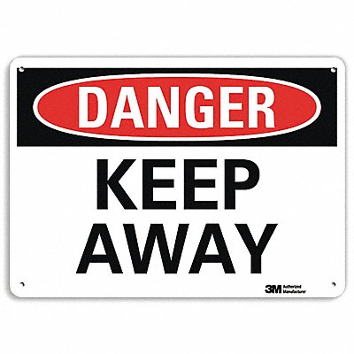 Danger Sign 7 inx10 in Plastic