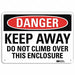 Danger Sign 7 in x 10 in Aluminum