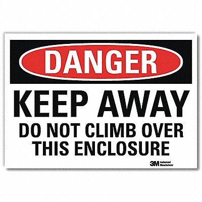 Danger Sign 7 in x 10 in Rflct Sheeting