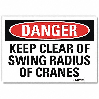 Danger Sign 5 in x 7 in Rflct Sheeting