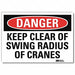 Danger Sign 5 in x 7 in Rflct Sheeting