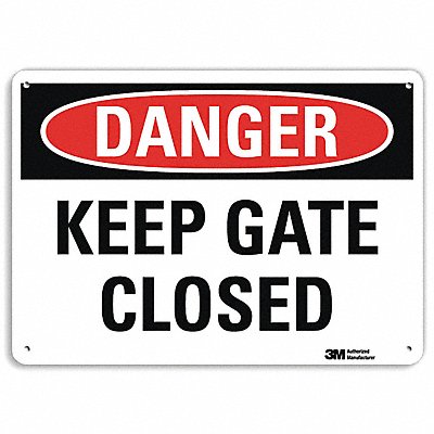 Danger Sign 10 in x 14 in Plastic