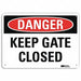 Danger Sign 7 in x 10 in Aluminum