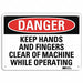 Danger Sign 10 in x 14 in Aluminum