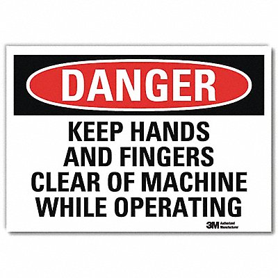 Danger Sign 10 in x 14 in Rflct Sheeting