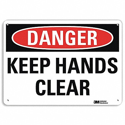 Danger Sign 7 in x 10 in Aluminum
