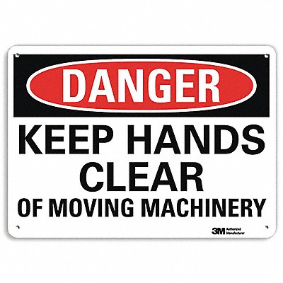 Danger Sign 7 in x 10 in Aluminum