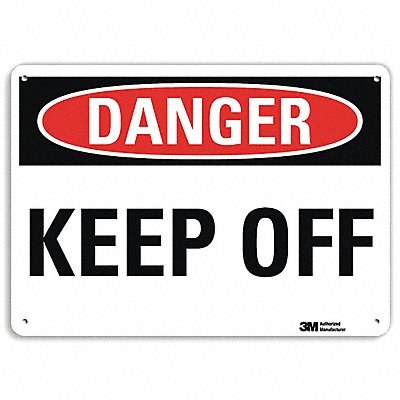 Danger Sign 7 in x 10 in Aluminum
