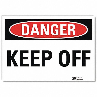 Danger Sign 5 in x 7 in Rflct Sheeting