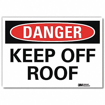 Danger Sign 7 in x 10 in Rflct Sheeting