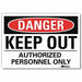 Danger Sign 5inx7in Reflective Sheeting