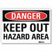 Danger Sign 7 in x 10 in Rflct Sheeting