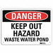 Danger Sign 10 in x 14 in Aluminum