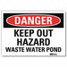 Danger Sign 5 in x 7 in Rflct Sheeting