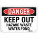 Danger Sign 7 in x 10 in Plastic