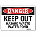 Danger Sign 5 in x 7 in Rflct Sheeting