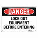 Danger Sign 10 inx14 in Plastic