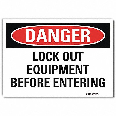 Danger Sign 7inx10in Reflective Sheeting