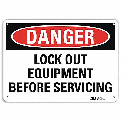 Danger Sign 7 inx10 in Plastic