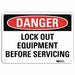 Danger Sign 7 inx10 in Plastic