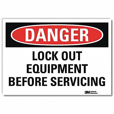 Danger Sign 10inx14in Reflctv Sheeting