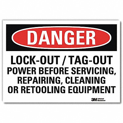 Danger Sign 7inx10in Reflective Sheeting