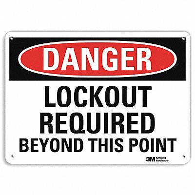 Danger Sign 10 in x 14 in Aluminum
