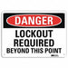 Danger Sign 7 in x 10 in Aluminum