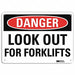 Danger Sign 10 inx14 in Aluminum