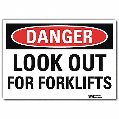 Danger Sign 5 in x 7 in Rflct Sheeting