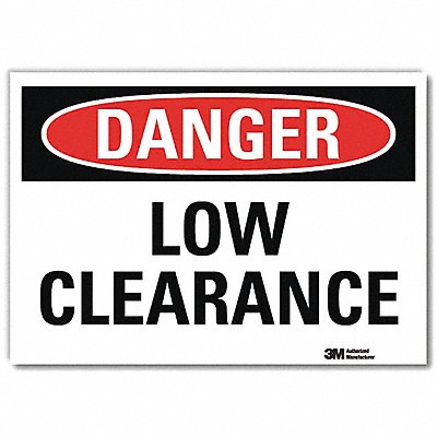 Danger Sign 7 in x 10 in Rflct Sheeting