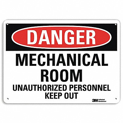 Danger Sign 10 inx14 in Plastic