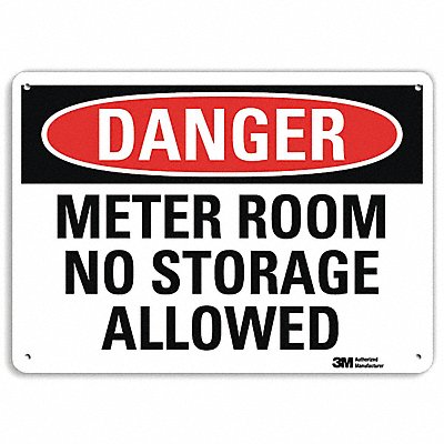 Danger Sign 10 in x 14 in Aluminum