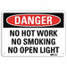 Danger Sign 7 in x 10 in Aluminum