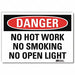 Danger Sign 5 in x 7 in Rflct Sheeting