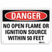 Danger Sign 10 inx14 in Plastic