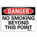 Danger Sign 10 inx14 in Plastic