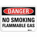 Danger No Smoking Sign 10 x 14 Alum