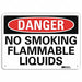 Danger No Smoking Sign 10 x 14 Alum