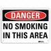 Danger No Smoking Sign 7 in x 10 in Alum