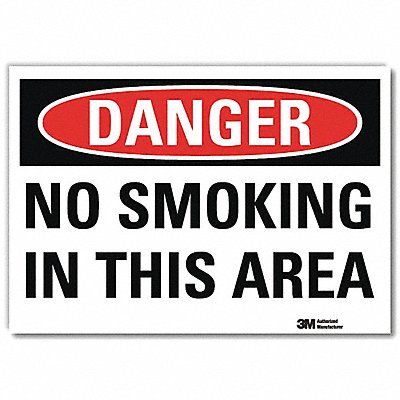 Danger Sign 5 in x 7 in Rflct Sheeting