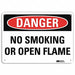 Danger No Smoking Sign 10 x 14 Alum