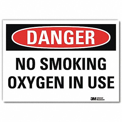 Danger Sign 5 in x 7 in Rflct Sheeting